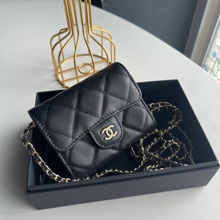 CHANEL WALLET ONCHAIN CAVEAR GHW HARDWARE 💛