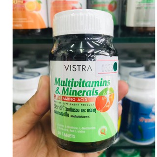 VISTRA Multivitamins&amp;Minerals วิสทร้า วิตามินรวม แร่ธาตุผสมกัดอะมิโน