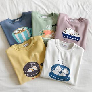 Women Korean Fashion Cartoon print sweatshirt Loose Long Sleeve Round Neck Sweater Couple เสอื้ ไหมพรม