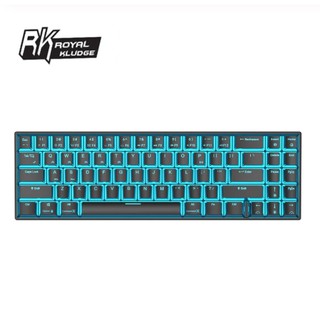 RK71 ICE BLUE(แสงไฟสีฟ้า) bluetooth 3.0 คีย์บอร์ด Gaming แป้นพิมพ์Mechanical  คีย์บอร์ดเกม 71Keys