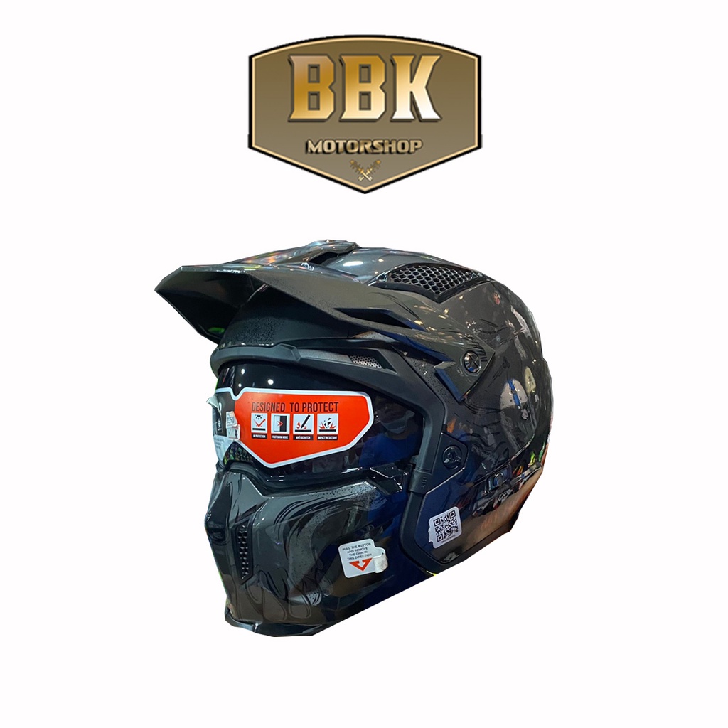 หมวกกันน็อค MT Retro Helmet Street Fighter Combination Helmet หมวกกันน็อคครึ่งใบที่ถอดออกได้