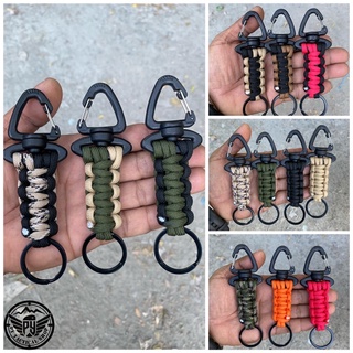 พวงกุญแจถักเชือกPARACORD(หัวพลาสติกหมุนได้)