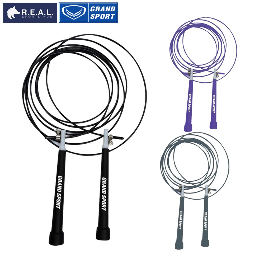 ลด65.-ใส่โค้ดTHIKWX1N เชือกกระโดด Grand sport รุ่น speed ชนิดสายเคเบิ้ลหุ้ม pvc [377066]