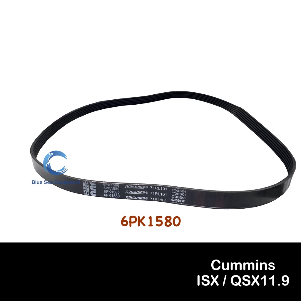 สายพาน V ยาง Cummins 3103233 สําหรับ Cummins ISX / QSX11.9 - 6PK1580