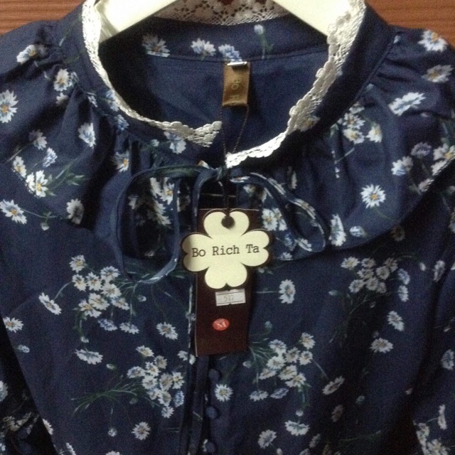 มือ 1 ป้ายห้อย Bo Rich Ta ลายดอกเดซี่ ขนาด M อก 34 เอว 32 สพ.ฟรี ยาว 37" สไตล์ดิว อริสรา