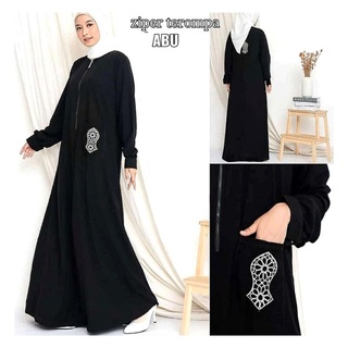 Abaya ซิป ซิป n สีเทา