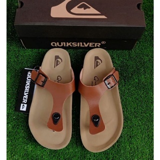 Quiksilver รองเท้าแตะหนัง สวมใส่สบาย