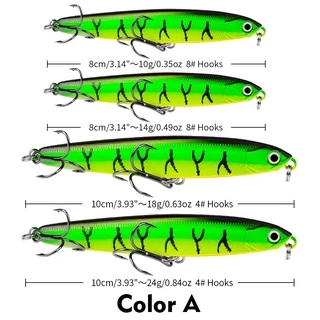 PROBEROS 1PCS Sinking Pencil Fishing Lure 10g 14g 18g 24g Bass Trolling Lure Saltwater Lures Long Throw Artificial Hard Bait ก Fishing Accessories DW542