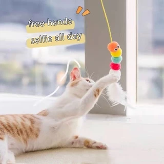 🐱ของเล่นแมวยืดได้ ไม้ของเล่นแมว แคทมิ้นท์ ที่ห้อยประตูล่อแมว ไม้ตกแมว ไม้ล่อแมว