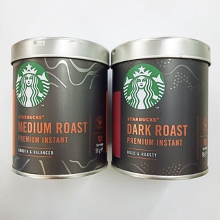 สตาร์บัคส์ ผง กาแฟ พร้อมชง กระป๋อง 90 ก คั่วกลาง/ คั่วเข้ม Starbucks Instant Coffee Medium / Dark Finely Ground Roasted