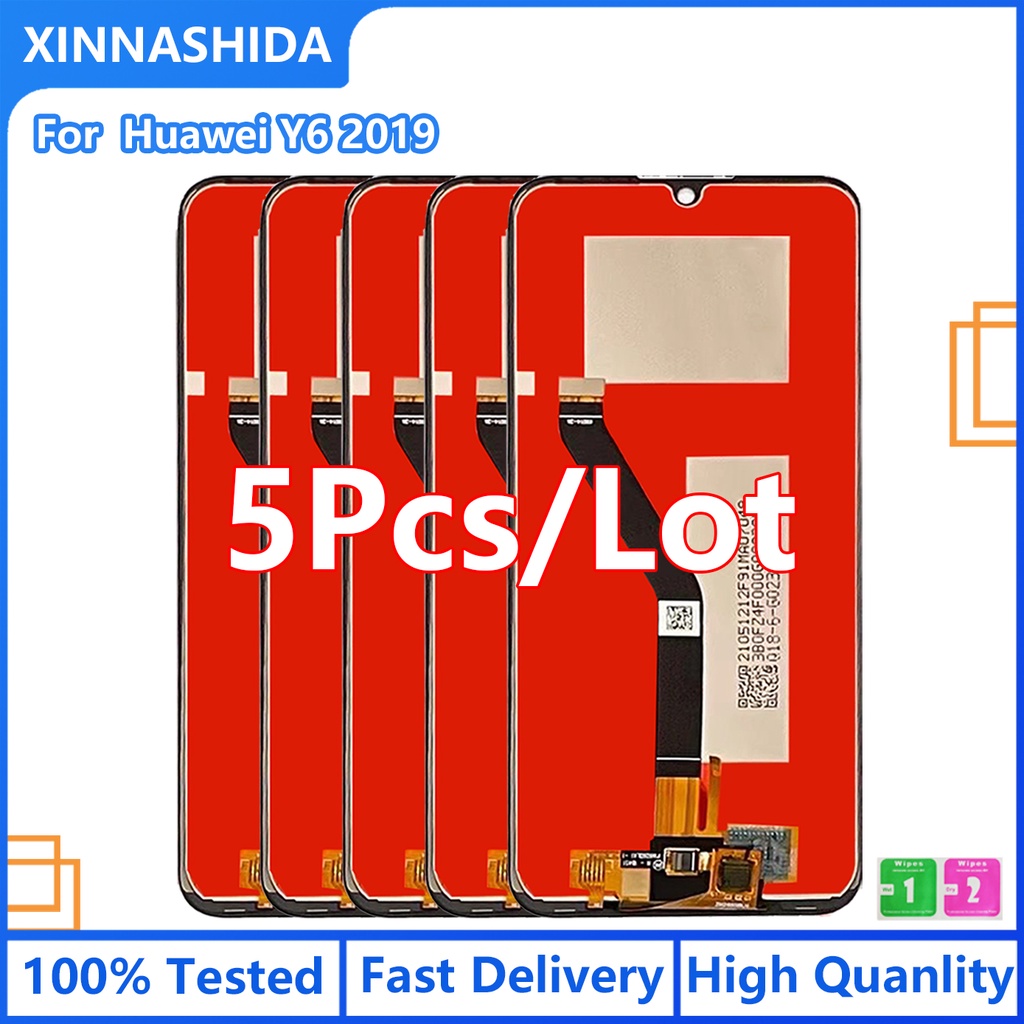 5pcs For Huawei Y6 2019 LCD Y6 Pro 2019 MRD-LX1F Display Touch Screen Replace Parts For Honor 8A LCD