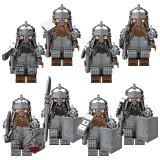 Dwarf Warrior Action Block Figure Warrior Mini Building Block Bricks Figures Smart Toy