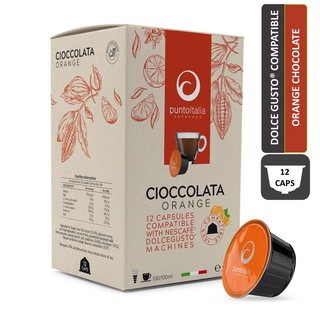 Punto Italia Espresso ช็อกโกแลตแคปซูล ORANGE CHOCOLATE สำหรับเครื่อง DOLCE GUSTO® (12 แคปซูล)