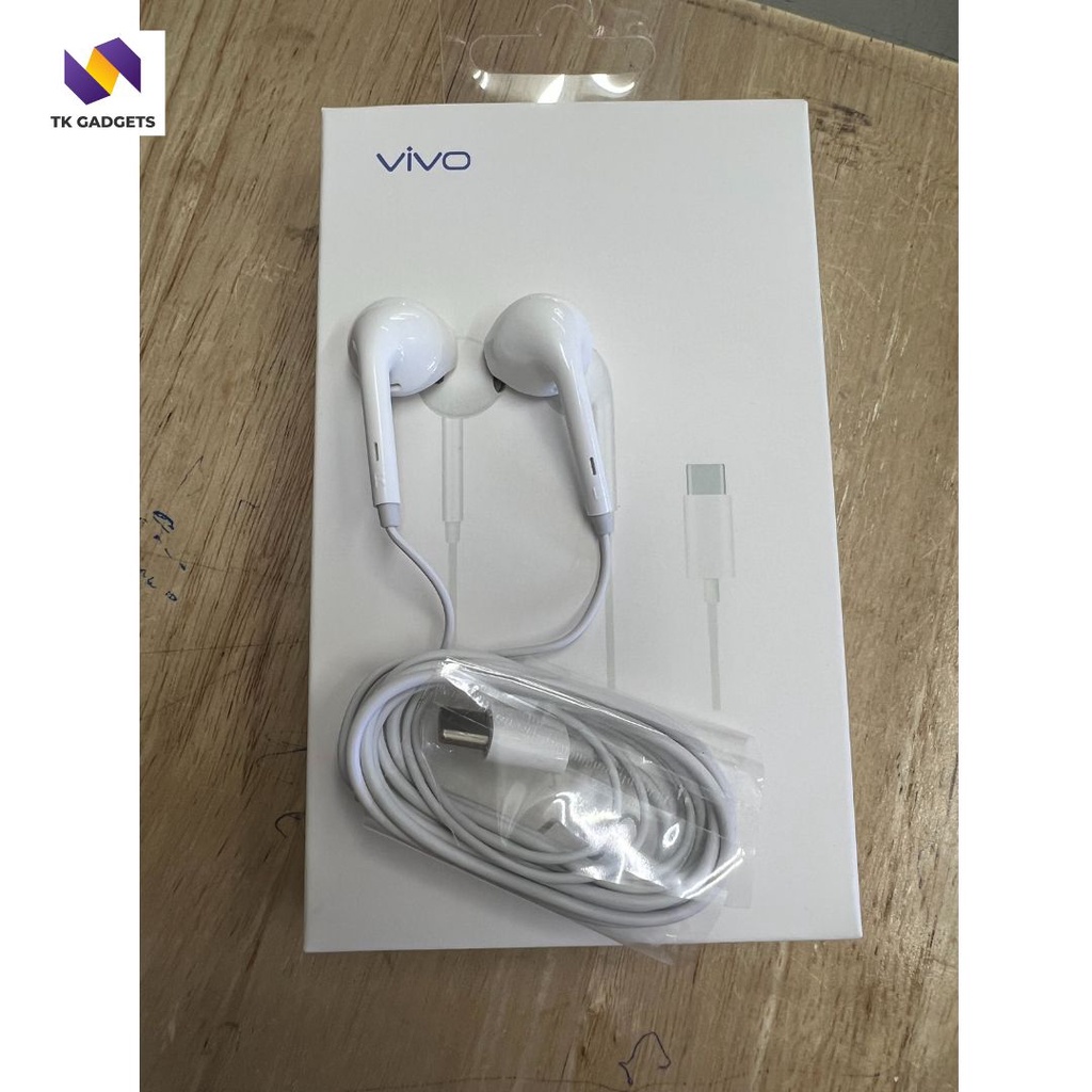 หูฟังVivo X50 XE160 typec ของแท้ อินเอียร์ ใช้กับช่องเสียบขนาด Type-c พร้อมแผงควบคุมอัจฉริยะ และไมโครโฟนในตัว