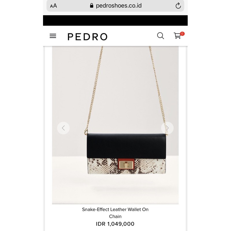 PEDRO SNAKE EFFECT LEATHER WALLET ON CHAIN
