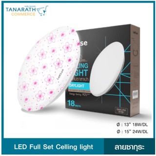 LeKise LED Full Set CEILING LIGHT - เซ็ทแอลอีดีโคมซาลาเปา ลายซากุระ