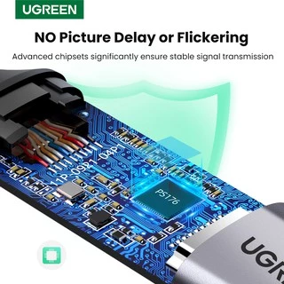 UGREEN USB C HDMI Adapter 4K @ 60Hz Type C to HDMI Adapter Thunderbolt 3 USB-C to HDMI Adapter Compatible with for Macbook Pro 2020, for Macbook Air 2019, for Pro 2020, Dell XPS 13 etc.