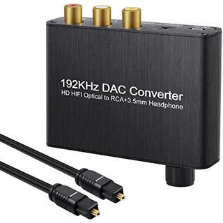 ตัวแปลงแยกเสียงและภาพ 5.1ch Digital Audio 192KHZ AC-3/DTS Optical Toslink to Analog Converter Decoder