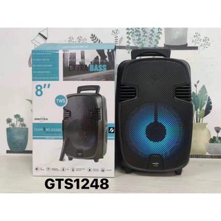 NEW!! ลำโพงบลูทูธรุ่น ลำโพงมาใหม่รุ่น GTS-1248 พร้อมกล่อง บลูทูธไร้สายขนาด 8 นิ้วแบบพกพา ไมโครโฟนแบบมีสายเสียงดี