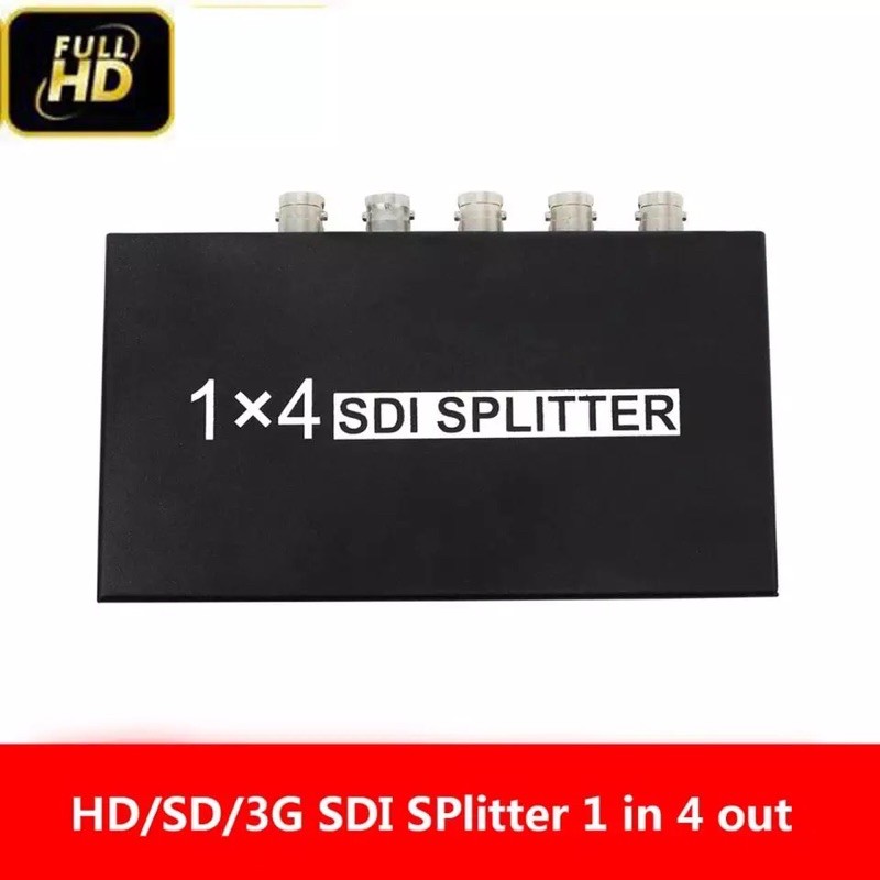 Best saller 4 พอร์ตSDI Splitter Amplifier SDI Splitter 1X4 จำหน่ายด้วยPower Adapterสำหรับจอภาพโปรเจคเตอร์DVR hdmi adapter dvi usb สายแปลง cable 4k type c อุปกรณ์แปลง