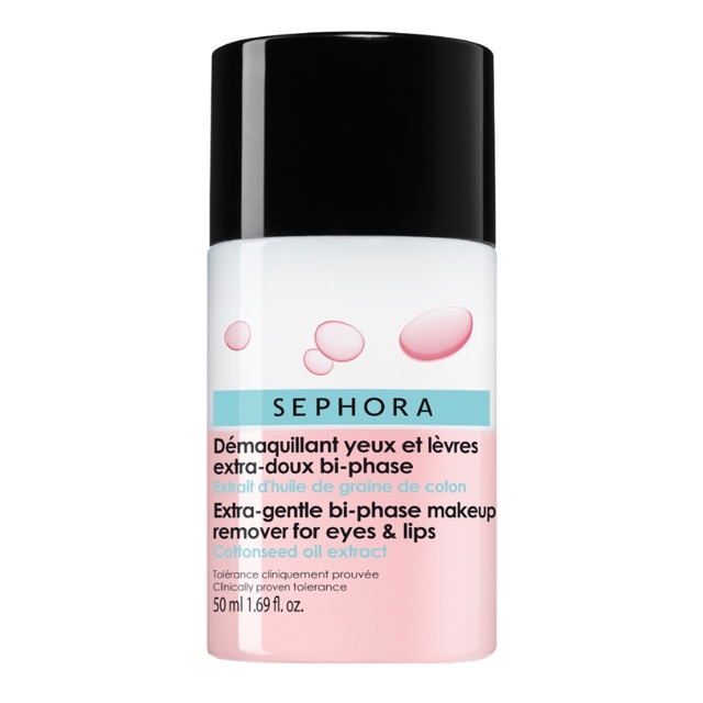 Sephora collection extra gentle bi-phase makeup remover for eyes lips 50ml