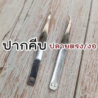 ปากคีบ ปลายตรง ปลายงอ ขนาด5นิ้ว (13 ซม.) สีเงิน