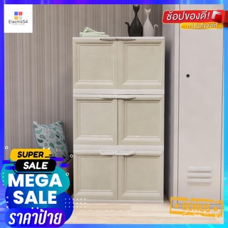 ตู้บานเปิด 3 ชั้น ME LIVING VID-3 70x50x121 ซม. สีเทา3-TIER CABINET WITH DOORS ME LIVING VID-3 70X50X121CM GREY