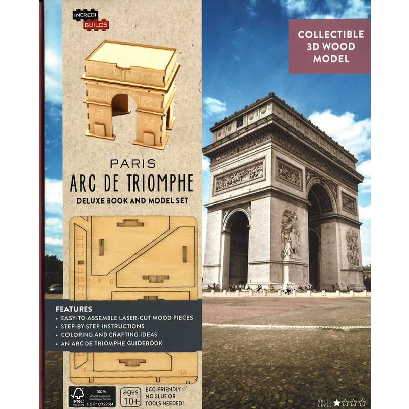 BBW หนังสือ Incredibuilds: Paris: Arc De Triomphe Deluxe Model And Book Set ISBN: 9781682980729