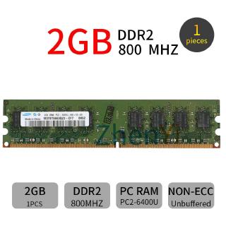 Cod หน่วยความจําเดสก์ท็อป Samsung 2GB PC2-6400 DDR2 800MHz 240pin 1.8V CL6 DIMM PC RAM