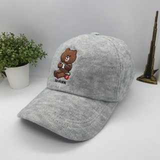 ✔ถูกที่สุด✔ หมวกแก๊ป cap brown line บราวนี่ ผ้านุ่มมาก พร้อมส่งในไทย🇹🇭