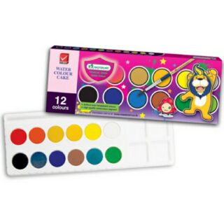 สีน้ำก้อน 12 สี MASTERART กล่องกระดาษ