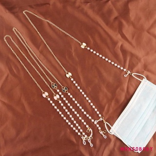 MG-Pearl Glasses Chain with Bow Decoration, Adjustable Length Jewelry and Clothing Accessory