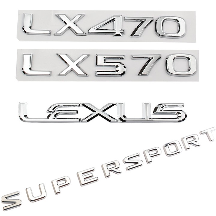 Lexus, LX570, LX470, สติ๊กเกอร์ Super Sport Decal ที่ท้ายรถ Lexus พลาสติก ABS คุณภาพสูง