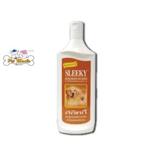 SLEEKY สลิคกี้ แชมพูบำรุงขนและผิวหนัง สำหรับสุนัขขนสีน้ำตาลทอง 350 CC.