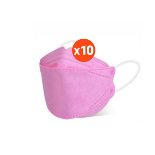 โปรโมชั่น : 😷3D Mask Kf94 "สีชมพู" หน้ากากอนามัย หนา 4ชั้น 10ชิ้นแพ็ค