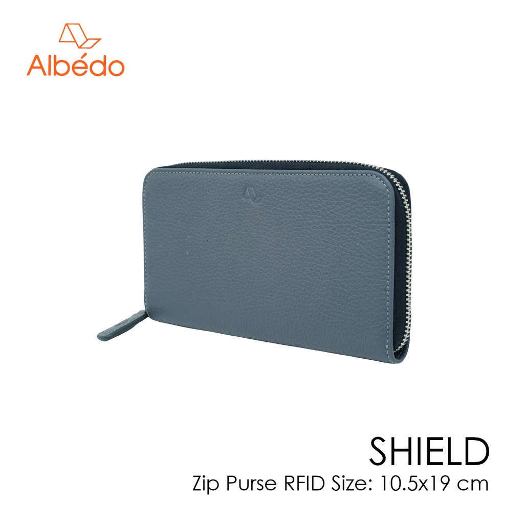 [Albedo] SHIELD ZIP PURSE RFID กระเป๋าสตางค์/กระเป๋าเงิน/กระเป๋าใส่บัตร รุ่น SHIELD - SL00595