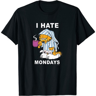 [COD]เสื้อยืด พิมพ์ลายแมว I Hate Mondays สไตล์ฮิปฮอป สุดฮา เหมาะกับของขวัญวันจันทร์ สําหรับผู้ชายS-5XL