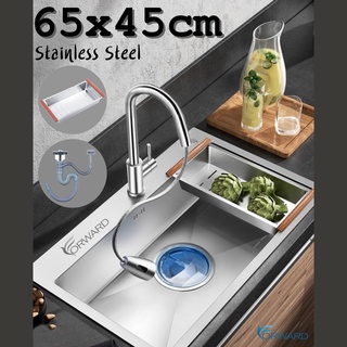 ซิงค์ ซิงค์ล้างจาน อ่างล้างจาน ซิงค์ล้างจานสแตนเลส อ่างล้างจานสแตนเลส Kitchen sink , stainless steel sink HM6545