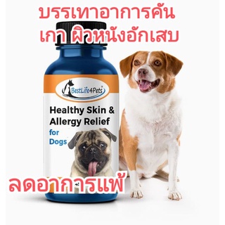 แบ่ง15เม็ดHealthy Skin and Coat plus Allergy Relief อาหารเสริมสุขภาพผิวหนัง แก้คัน บรรเทาภูมิแพ้ ลดคัน สุนัขเกา สุนัขคัน