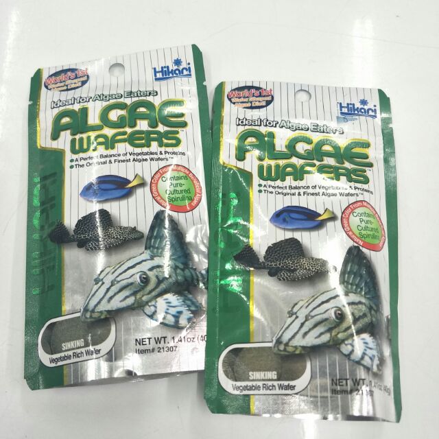 อาหารปลาhikari algae wafers 40g ซื้อ1ฟรี1