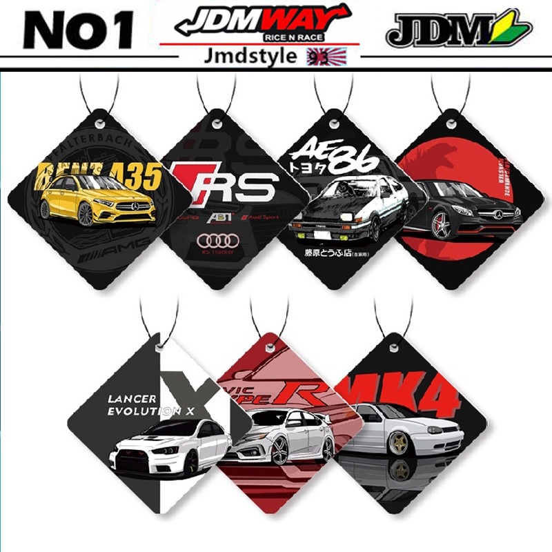 Initial D AE86 JDM Racing Style จี้กระดาษน้ําหอมปรับอากาศ สําหรับตกแต่งกระจกมองหลังรถยนต์