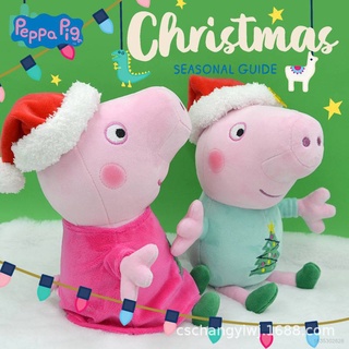 ตุ๊กตา Peppa Pig George คริสต์มาสของเล่นสําหรับเด็ก