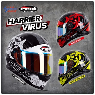 หมวกกันน็อค REAL รุ่น HARRIER VIRUS - ROBOT ตัวใหม่ล่าสุด มีให้เลือก 3 สี