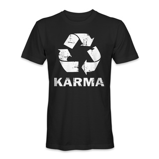 [S-5XL] Karma คือสิ่งที่คุณให้ เสื้อยืด พิมพ์ลายสัญลักษณ์รีไซเคิลตลก