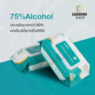 มี2ขนาด ทิชชู่เปียกผสม​แอลกอฮอล์(ทิชชู่​แอลกอฮอล์)​ ทิชชู่​เปียก​ แอลกอฮอล์​75% เช็ดมือ ของใช้ ผ้าเปียกแอลกอฮอล์ขนาดพกพา
