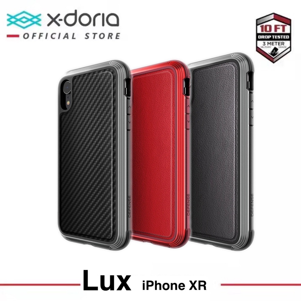 X-Doria Defense LUX iPhone XR 6.1 เคสกันกระแทก 3 เมตร ลายเคฟล่า ลายหนัง ของแท้100%