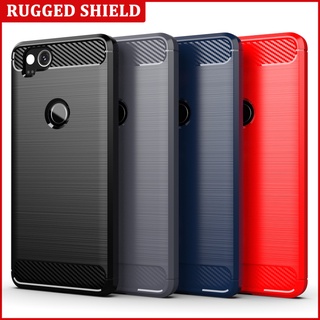 เคสโทรศัพท์ซิลิโคน tpu นิ่ม คาร์บอนไฟเบอร์ ลายทาง กันกระแทก สําหรับ Google Pixel 2 2XL