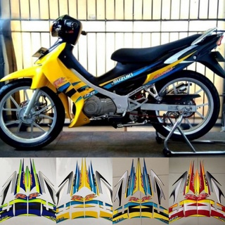 สติกเกอร์ ลายฉลาม ori satria 2004 sticler lis body suzuki satria lama satri Shark satri lumbalumba satria Aggressive