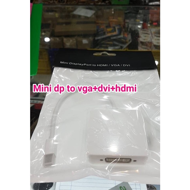 ส่งจากไทย Mini DP to DVI HDMI VGA 3IN1 สายเชื่อมต่อ หัวแปลง Mini DP สายแปลง Mini DP to HDMI Mini DP 