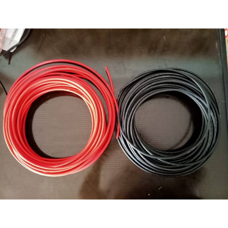 สายไฟสำหรับงานโซล่าเซลล์PV1-F1x4mm.พร้อมเข้าหัวMC4
